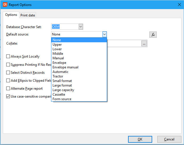 Printer Tray Bin Selection in v3.0