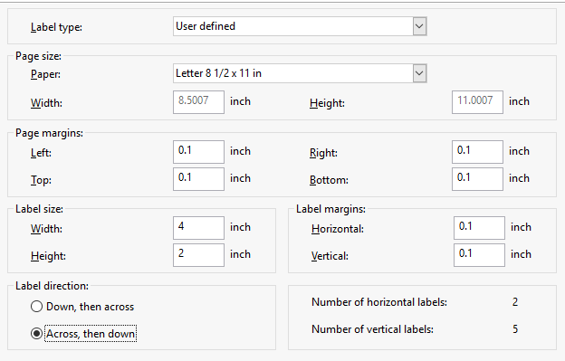 Define Custom Label Format