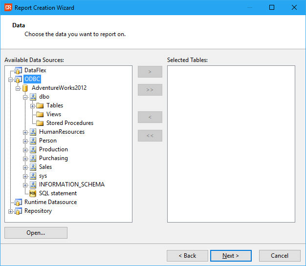 ODBC Schema Support v5.0