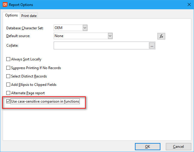 Case Sensitive Comparison in v6