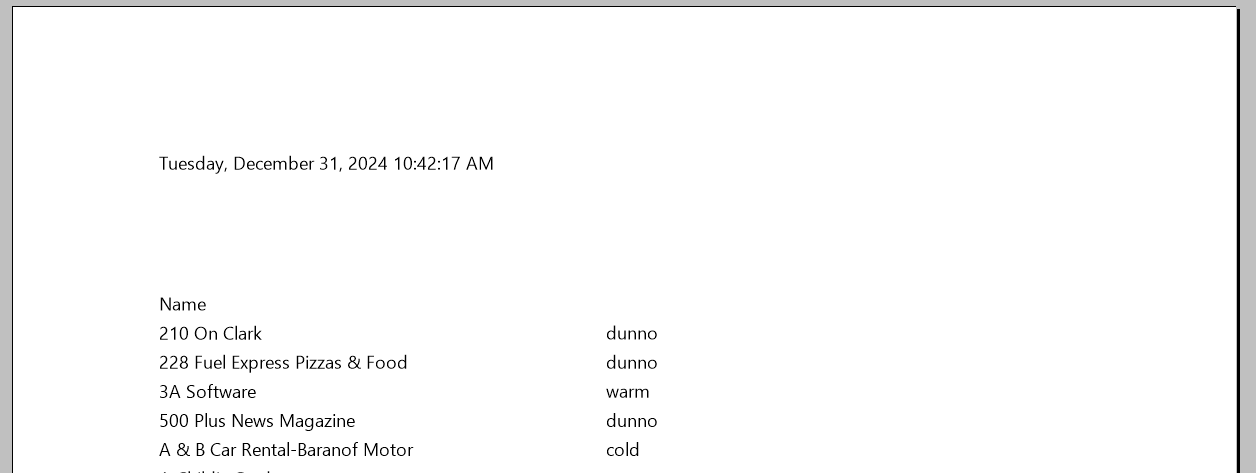 Case Statement Results