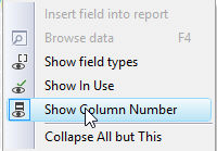 Field Explorer Show Field Numbers
