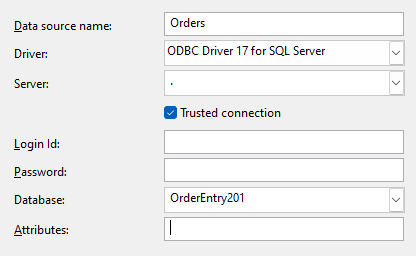ODBC Wizard Interface Changes After