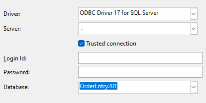 ODBC Wizard Interface Changes Before